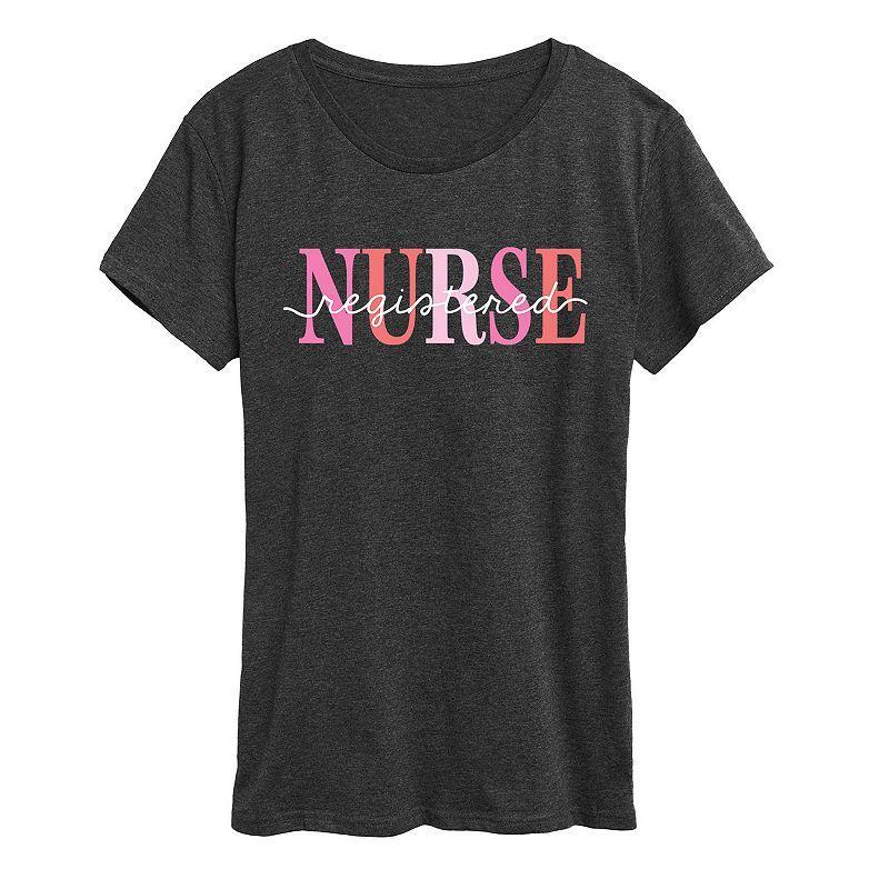 Womens Registered Nurse Graphic Tee Blue Product Image