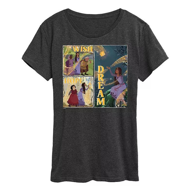 Disney's Wish Women's Wish Hope Dream Graphic Tee, Girl's, Size: XXL, Heather Grey Product Image