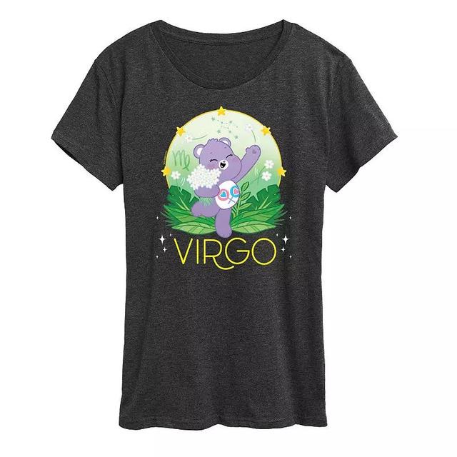 Womens Care Bears Virgo Graphic Tee, Girls Grey Green Product Image