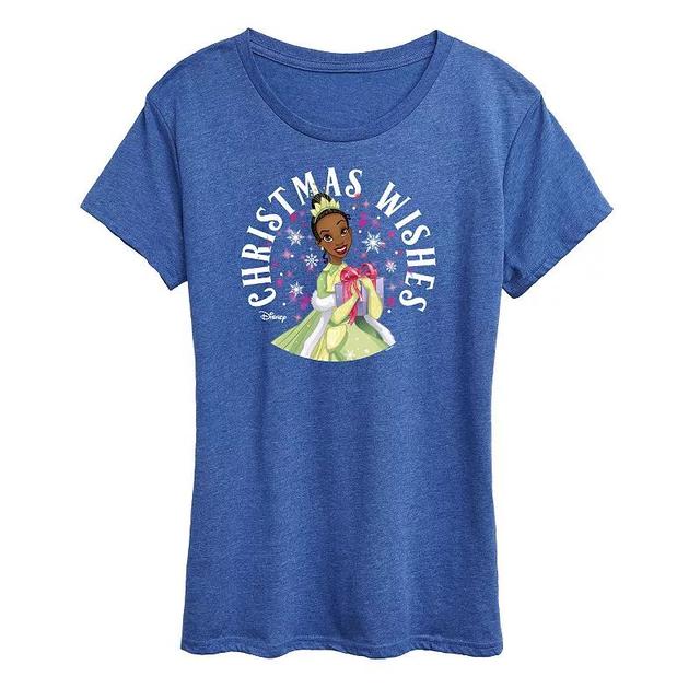 Disney Princess Tiana Womens Christmas Wishes Graphic Tee, Girls Product Image