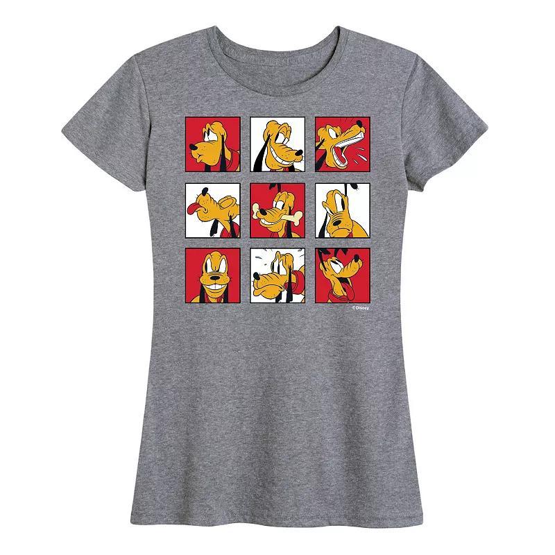 Disneys Pluto Womens Grid Graphic Tee Product Image