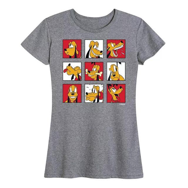 Disneys Pluto Womens Grid Graphic Tee Product Image