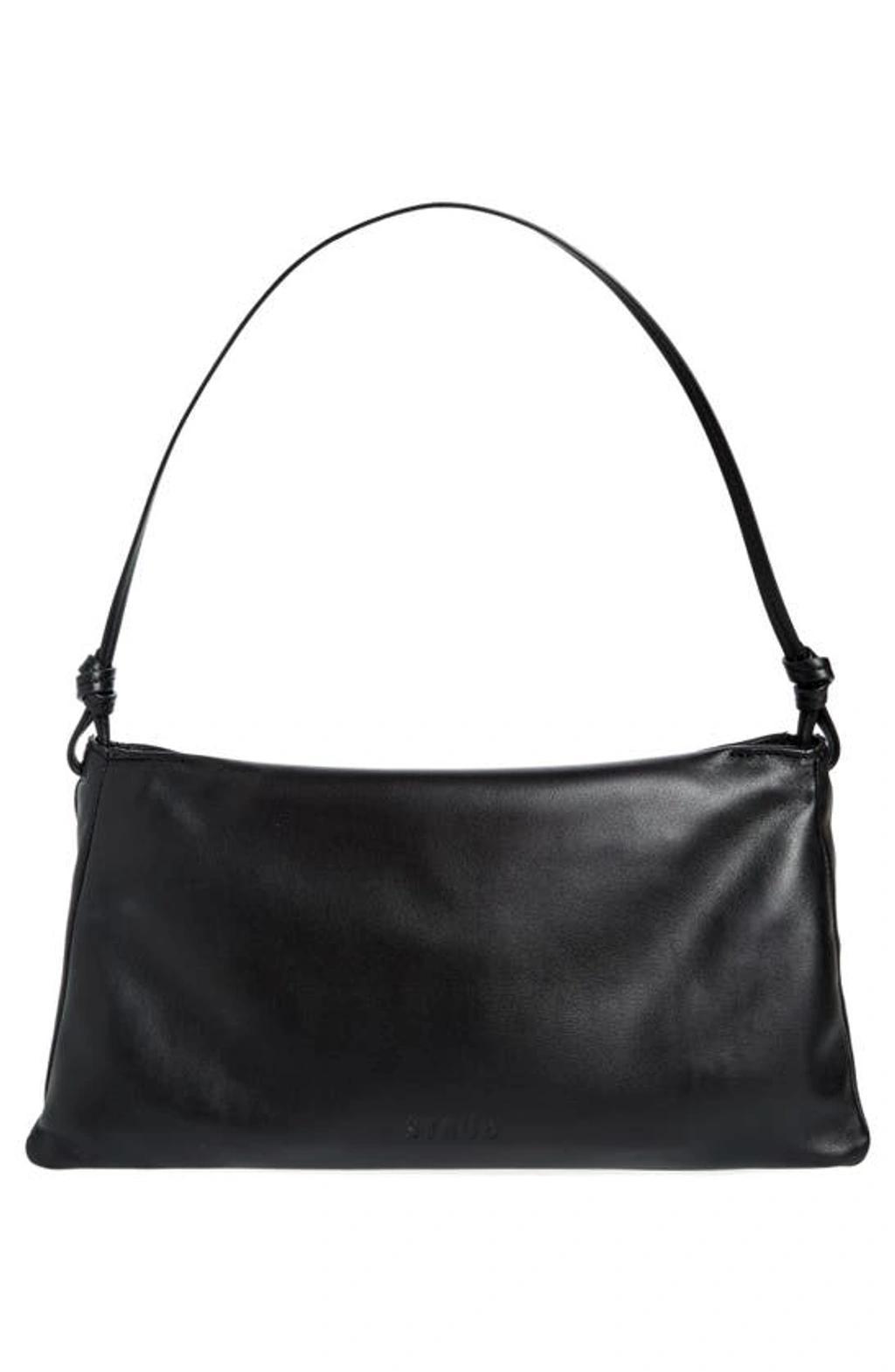 STAUD Vivi Suede Shoulder Bag In Schwarz Product Image