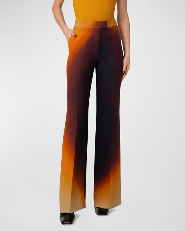 Fior Printed Voile Wide-Leg Pants Product Image