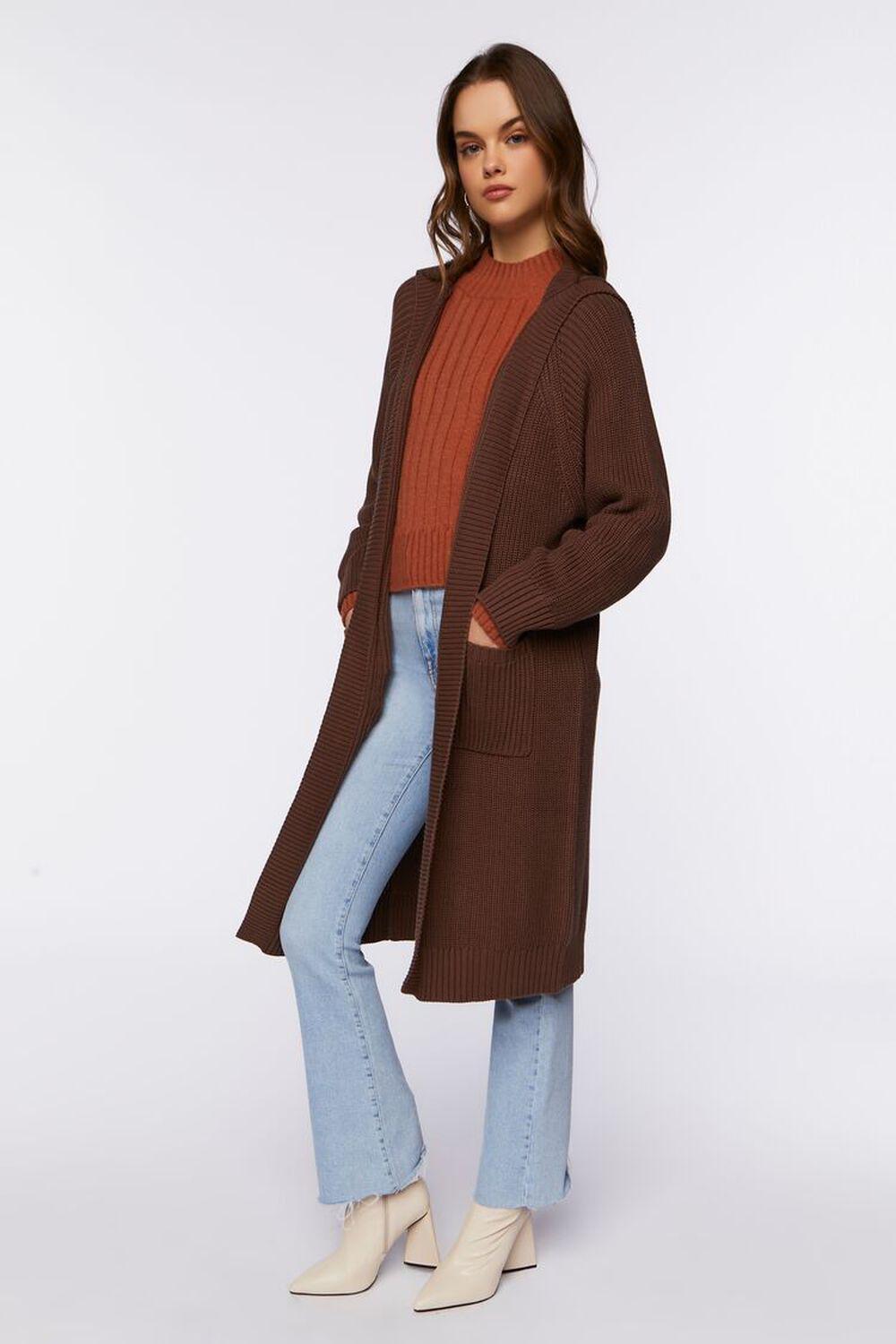 Open-Front Longline Cardigan Sweater | Forever 21 Product Image