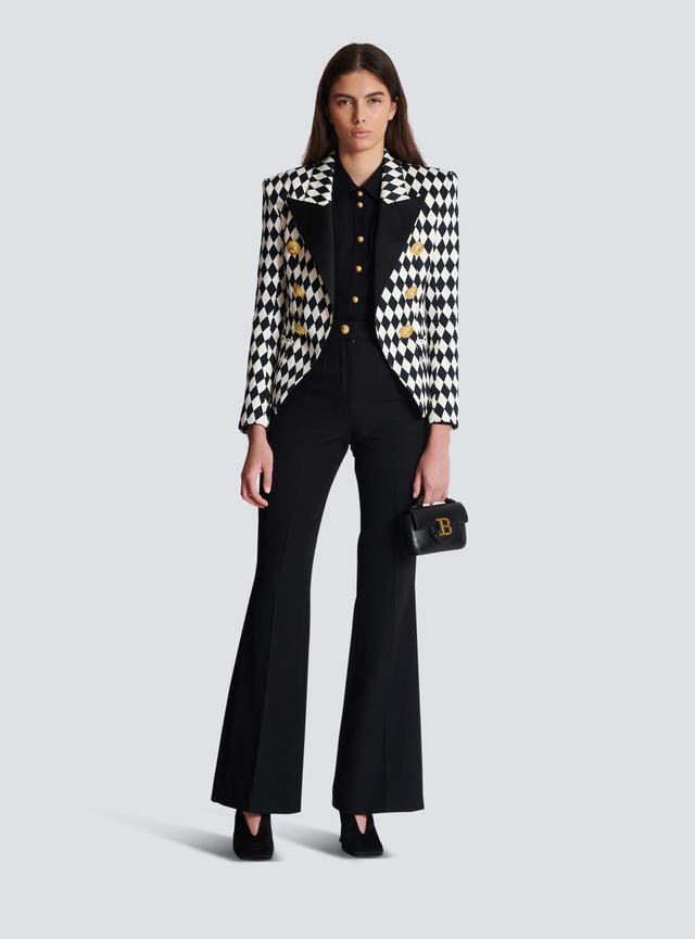 6-button Diamond crepe jacket Product Image