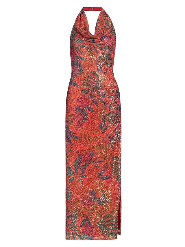 Womens Sheridan Sequin Halter Gown Product Image