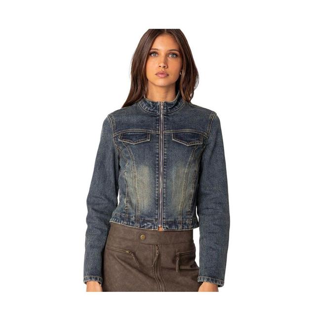 EDIKTED Scorpio Washed Denim Jacket Product Image