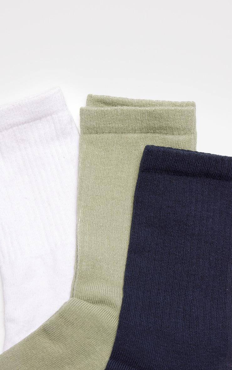 Multi Neutral 3 Pack Socks Product Image