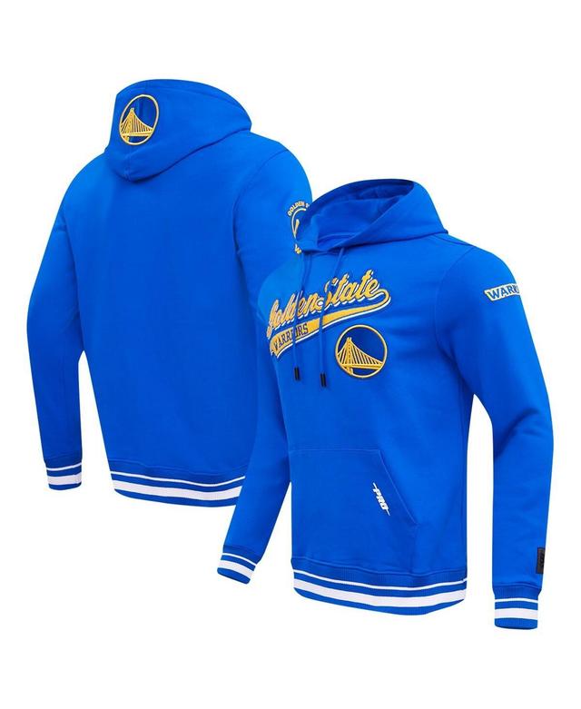 Mens Pro Standard Royal Golden State Warriors Script Tail Pullover Hoodie Product Image