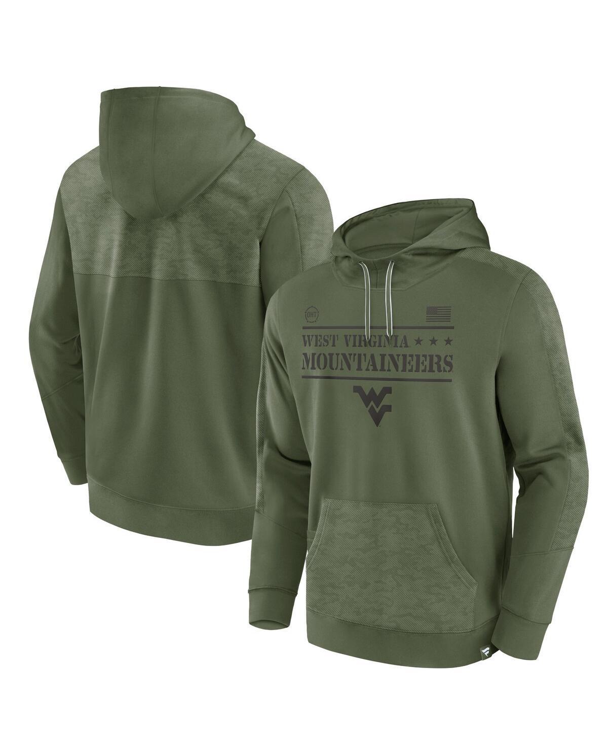 Mens Fanatics Olive West Virginia Mountaineers Oht Military-Inspired Appreciation Stencil Pullover Hoodie Product Image