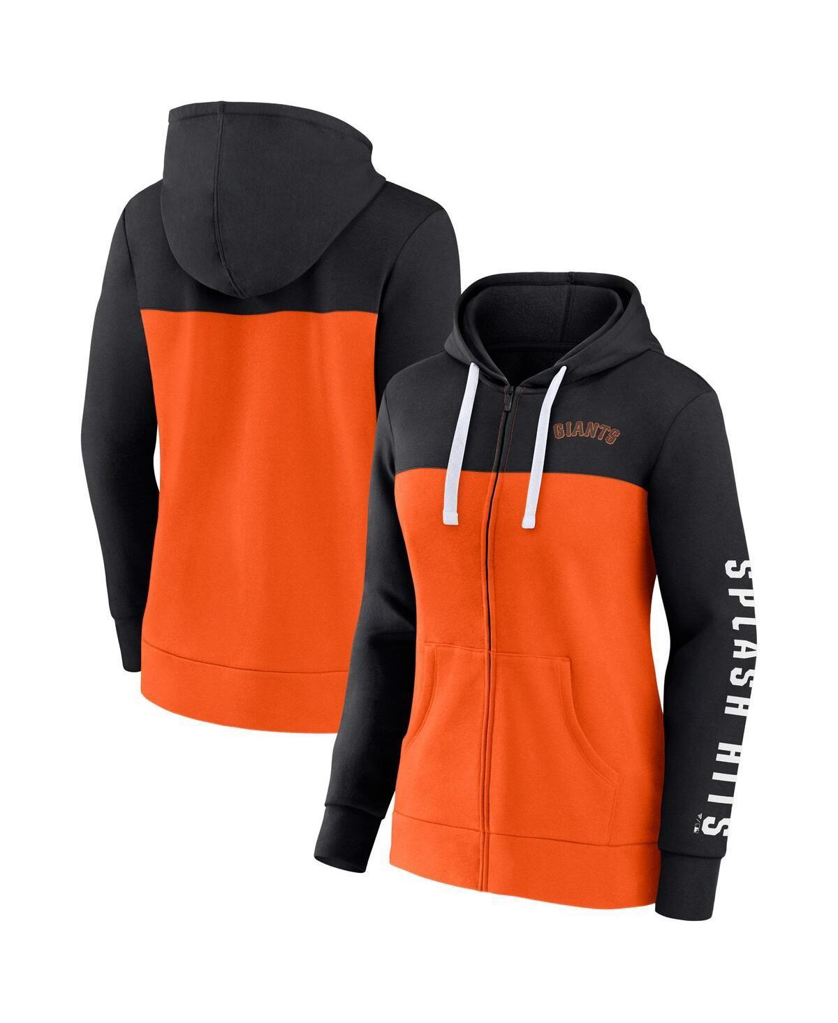 Womens Fanatics Branded /Orange San Francisco Giants Take The Field Colorblocked Hoodie Full-Zip Jacket Product Image