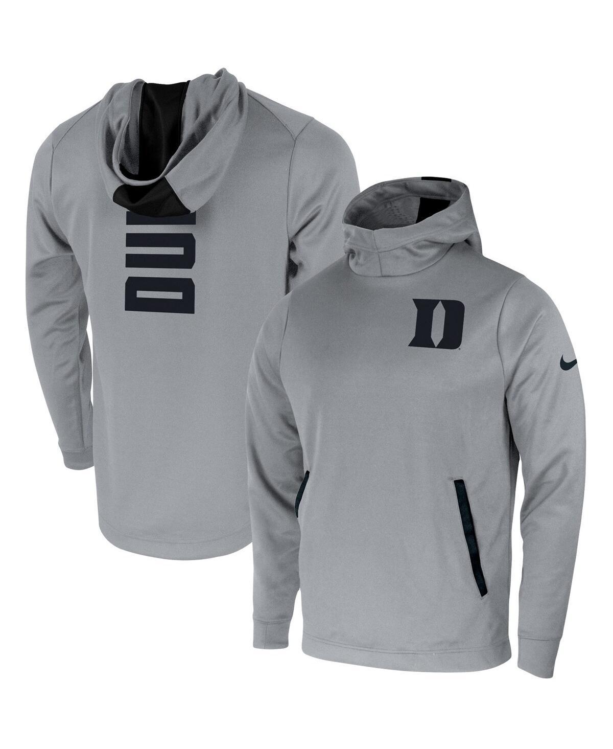 Mens Nike Gray Duke Blue Devils 2-Hit Performance Pullover Hoodie Product Image