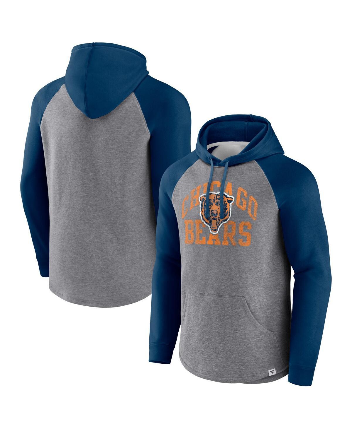 Mens Fanatics Branded Heather Gray Chicago Bears Favorite Arch Raglan Pullover Hoodie Product Image