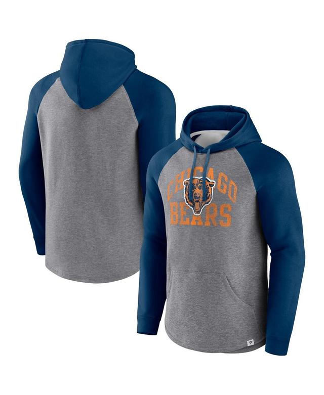 Mens Fanatics Branded Heather Gray Chicago Bears Favorite Arch Raglan Pullover Hoodie Product Image