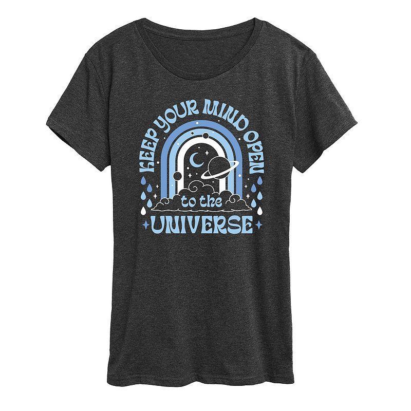 Womens Mind Open Universe Graphic Tee Heather Grey Product Image