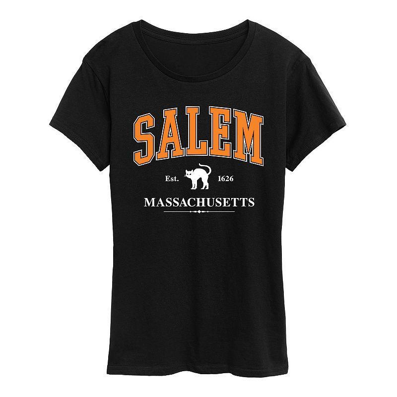 Womens Collegiate Salem Massachusetts Halloween Tee, Girls Product Image