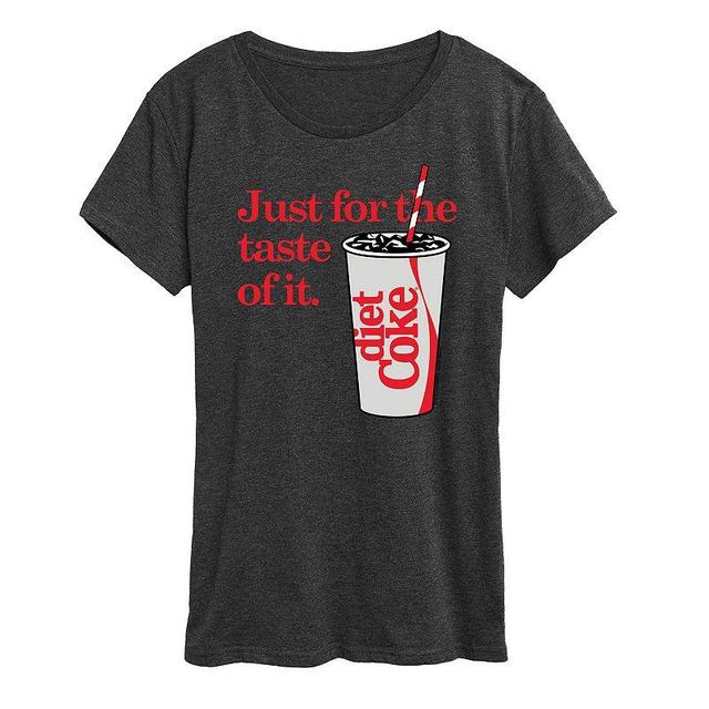 Womens Diet Coke For The Taste Of It Graphic Tee Heather Grey Product Image