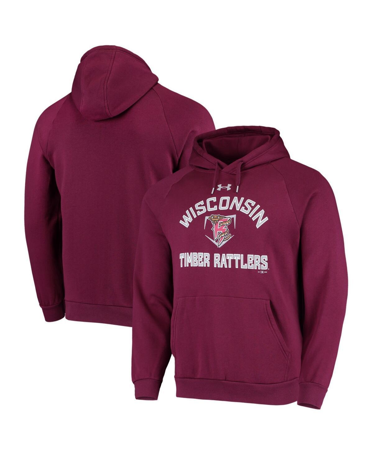 Mens Under Armour Maroon Wisconsin Timber Rattlers All Day Raglan Fleece Pullover Hoodie Product Image