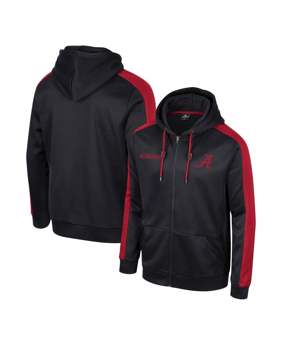 Mens Colosseum Black Arkansas Razorbacks Reese Full-Zip Hoodie Product Image