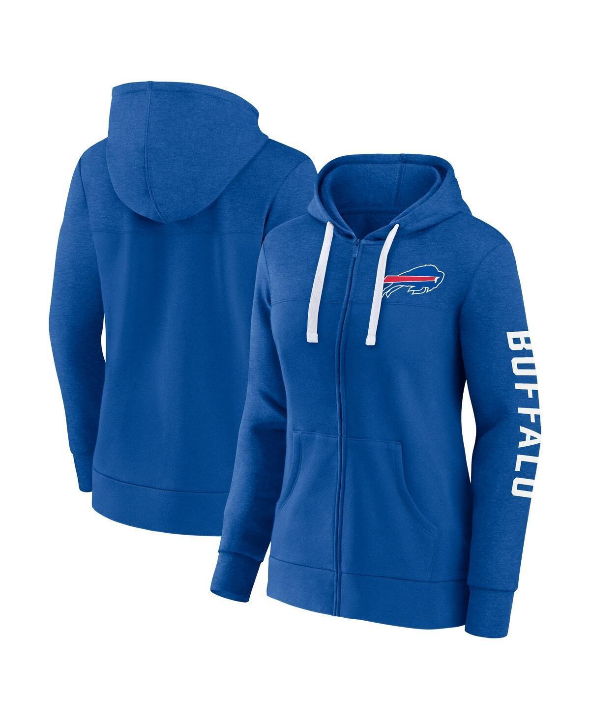 Womens Fanatics Heather Royal Buffalo Bills Plus Size City Ties Full-Zip Hoodie Product Image