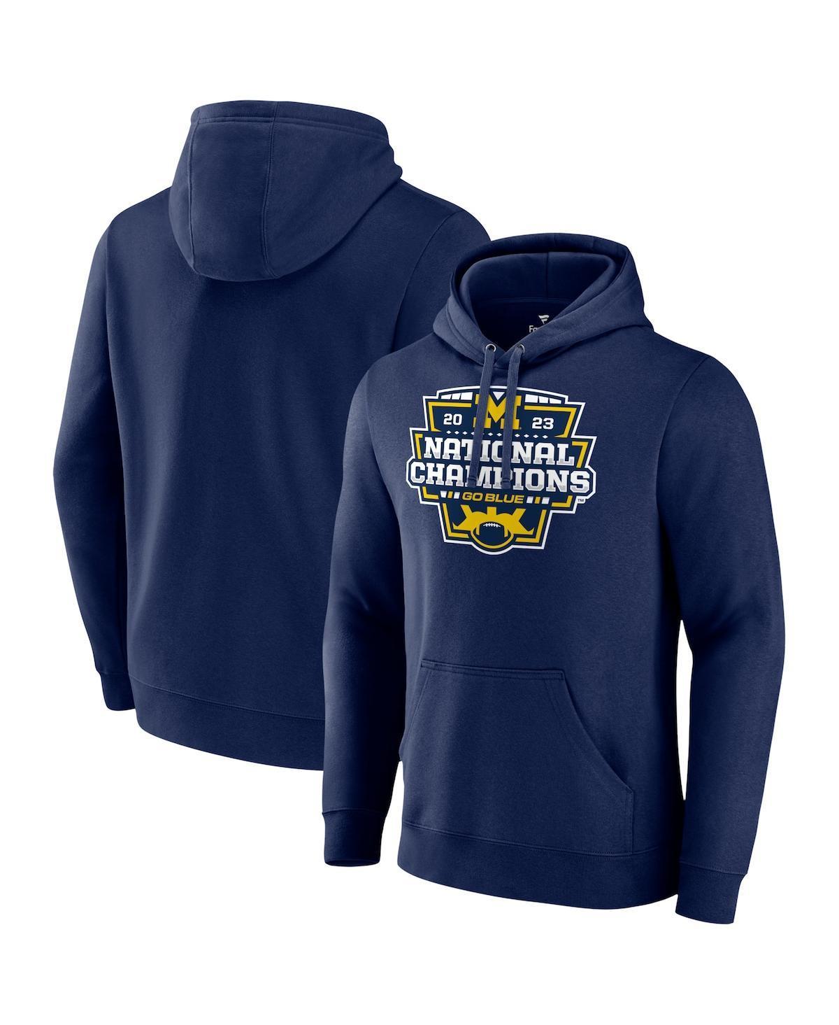 Mens Fanatics Navy Michigan Wolverines College Football Playoff 2023 National Champions Hometown Pullover Hoodie Product Image