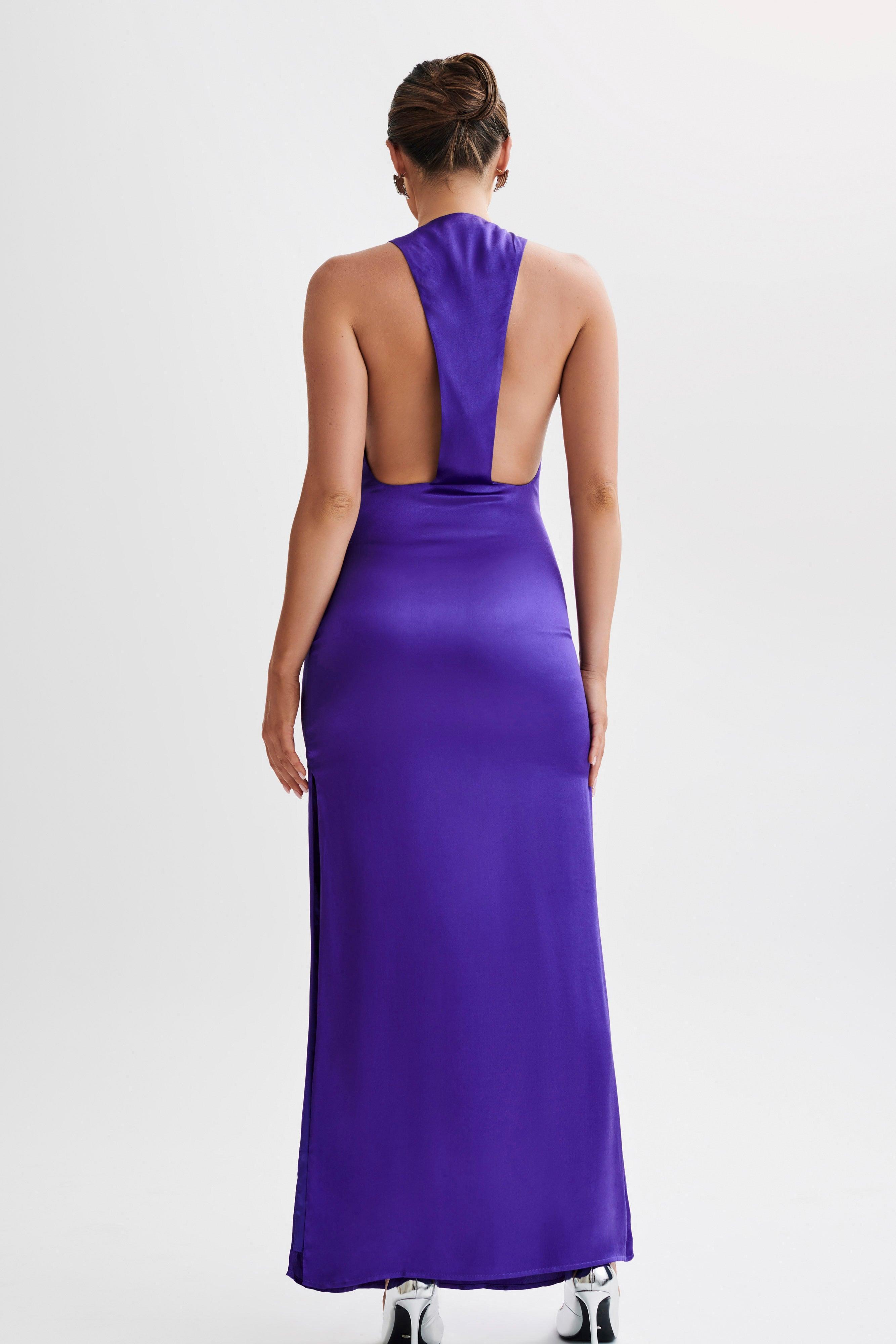 Jacquelyn Racerback Maxi Dress - Deep Purple Product Image