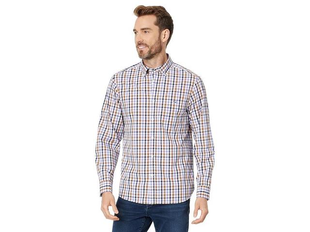 Vineyard Vines Stretch Poplin Shirt (Check Aster Purple) Men's Jacket Product Image