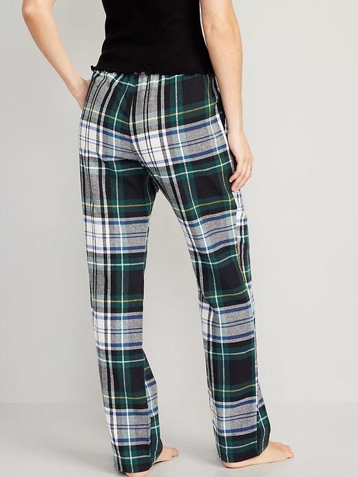 Mid-Rise Flannel Pajama Pants Product Image