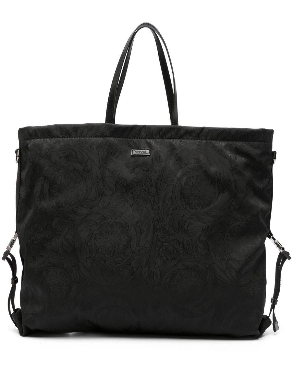 Neo Nylon Jacquard Tote Bag In Black Product Image