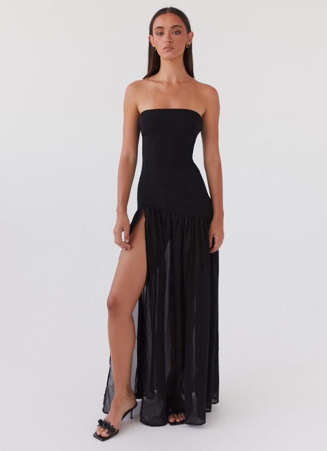 Eden Strapless Maxi Dress - Black Product Image