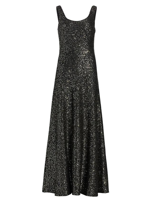 Womens Sleeveless Sequin Evening Gown Product Image