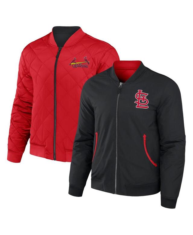 Mens Darius Rucker Collection by Fanatics Black St. Louis Cardinals Reversible Full-Zip Bomber Jacket - Black Product Image