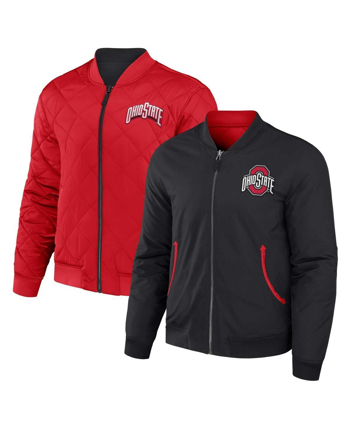 Mens Darius Rucker Collection by Fanatics Black Ohio State Buckeyes Reversible Full-Zip Bomber Jacket - Black Product Image