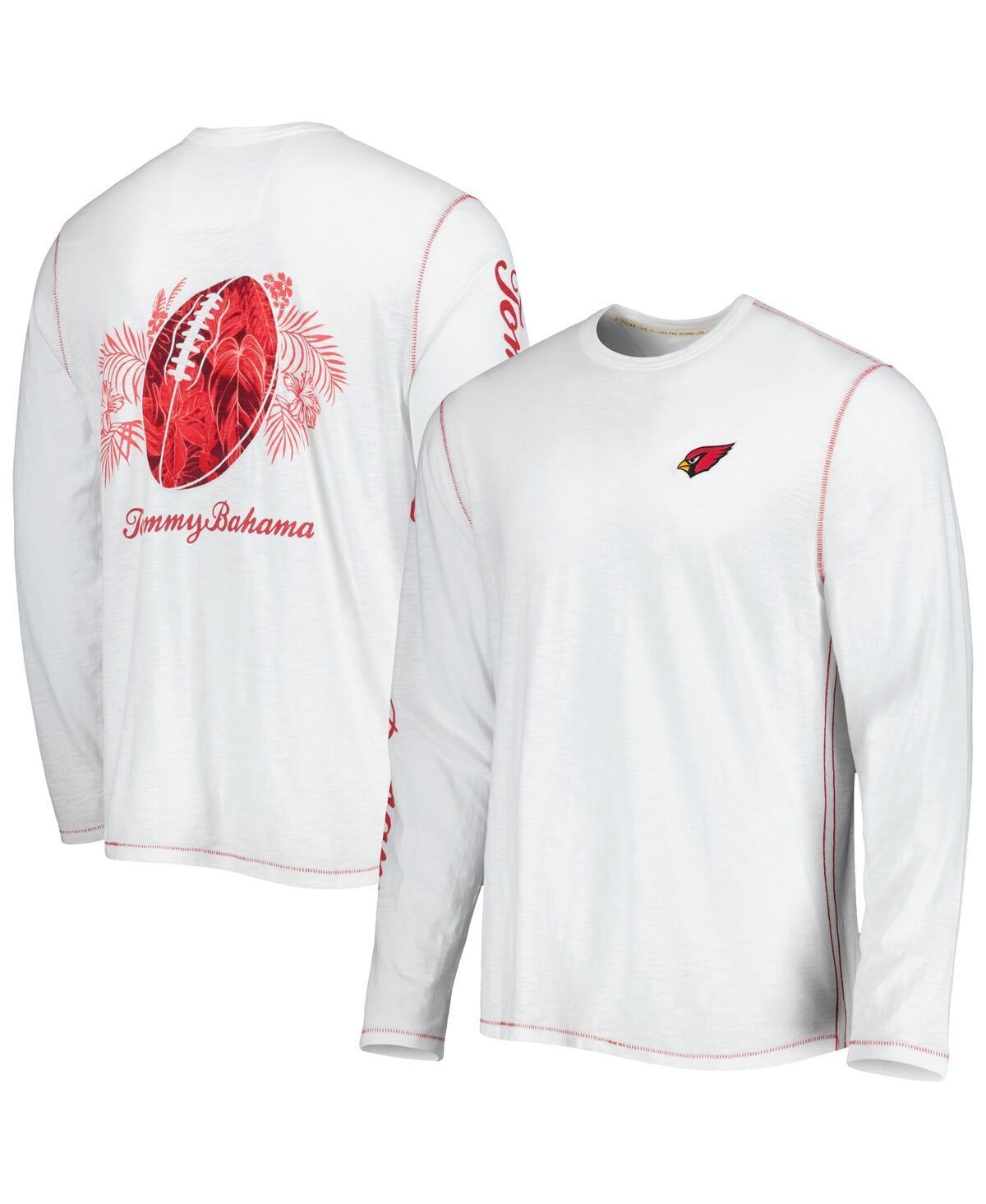 Mens Tommy Bahama White Arizona Cardinals Laces Out Billboard Long Sleeve T-shirt Product Image