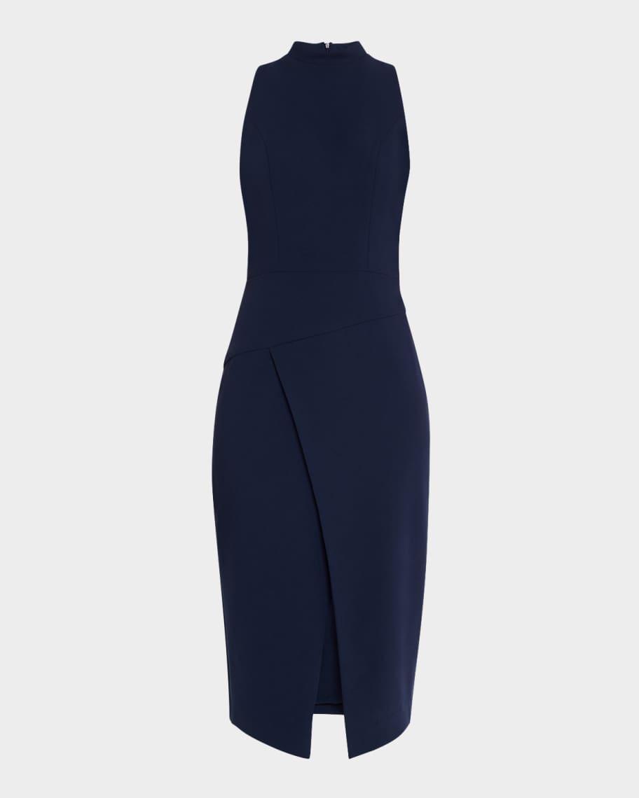 Juma Sleeveless Mock-Neck Midi Sheath Dress Product Image