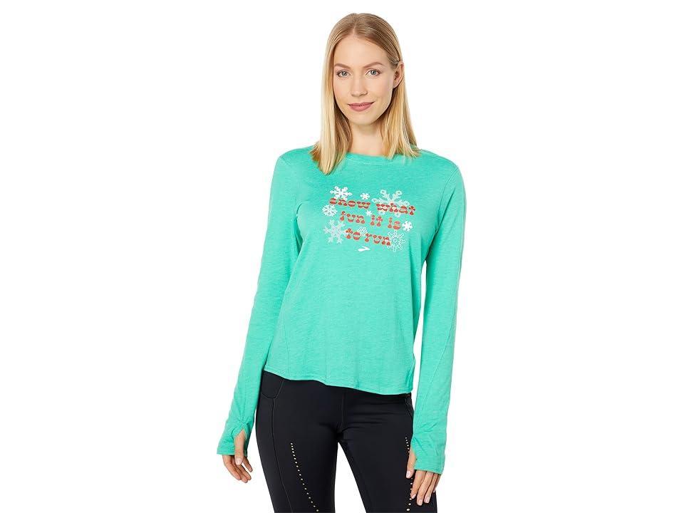 Brooks Run Merry Distance Graphic Long Sleeve Run Merry) Women's Clothing Product Image