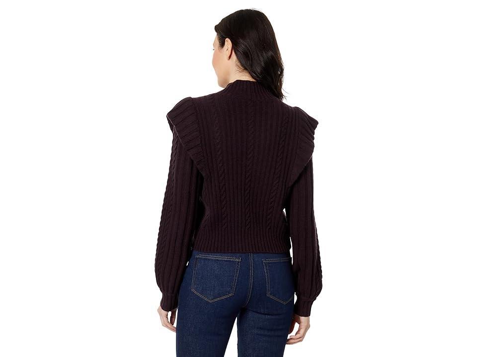 Womens Kate Cable-Knit Wool-Blend Crop Sweater Product Image