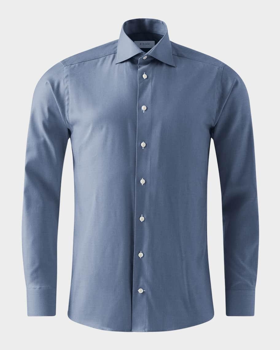 Men's Contemporary Fit Cotton-Lyocell Sport Shirt Product Image