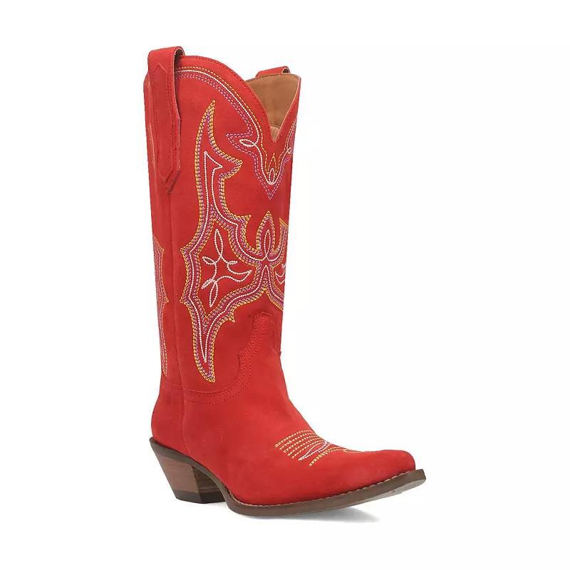 Dingo Womens Hot Sauce Embroidered Leather Cowboy Boots Product Image