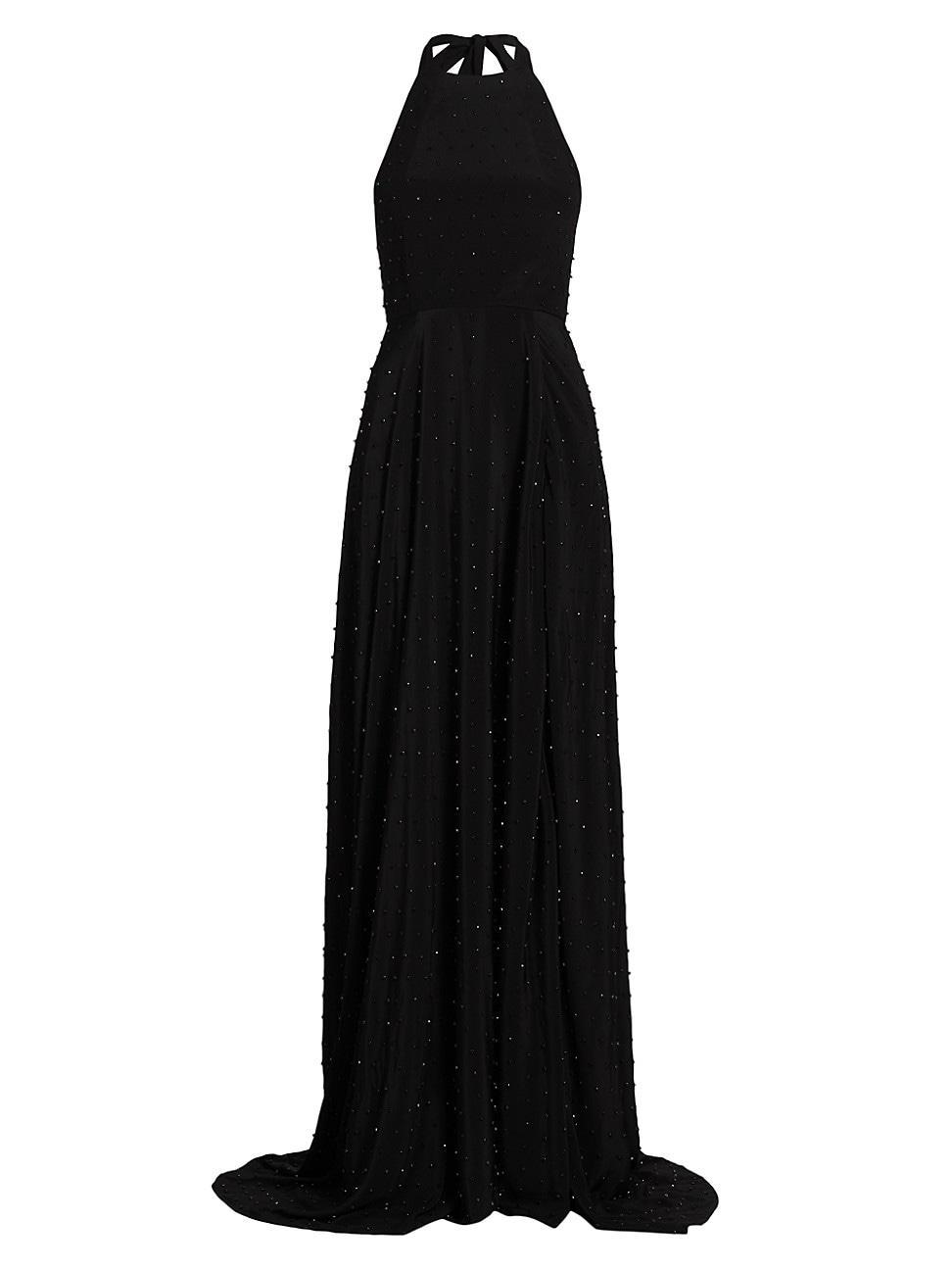 Womens Rosa Sequined Silk Sleeveless Gown Product Image