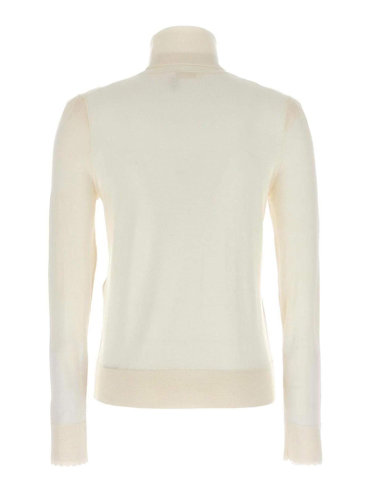 Wool Turtleneck Sweater In Cream Product Image