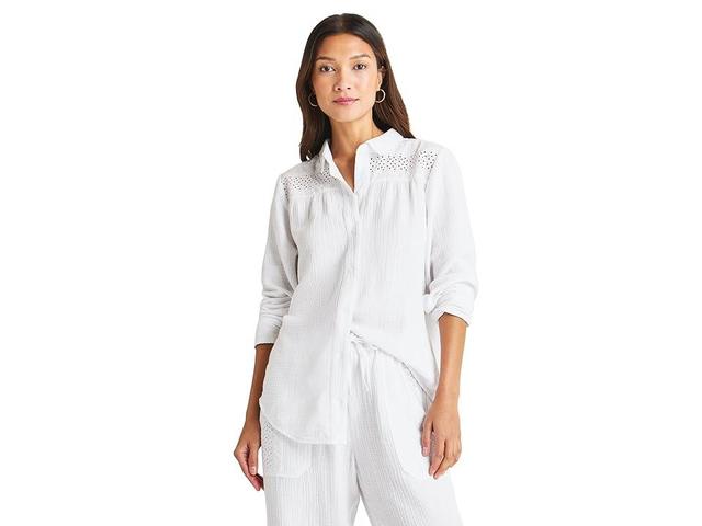 Splendid Kit Eyelet Gauze Shirt Women's Clothing Product Image