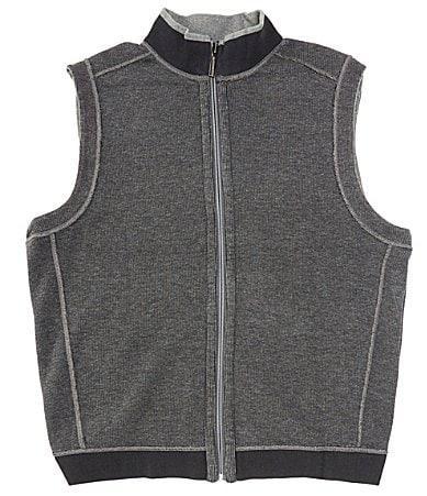 Tommy Bahama Flip Coast Full Zip Vest (Coal Heather) Men's Vest Product Image