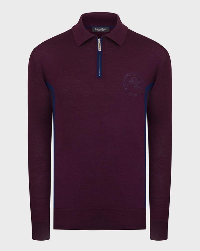 Mens Eagle Wool Quarter-Zip Sweater Product Image