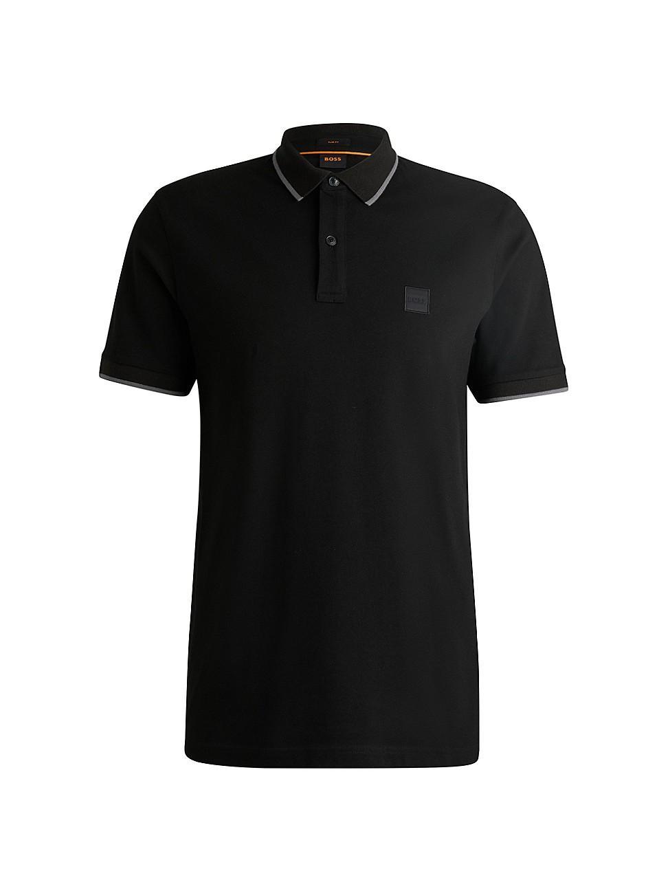 HUGO BOSS Boss By  Men's Slim-fit Polo Shirt In Black Product Image