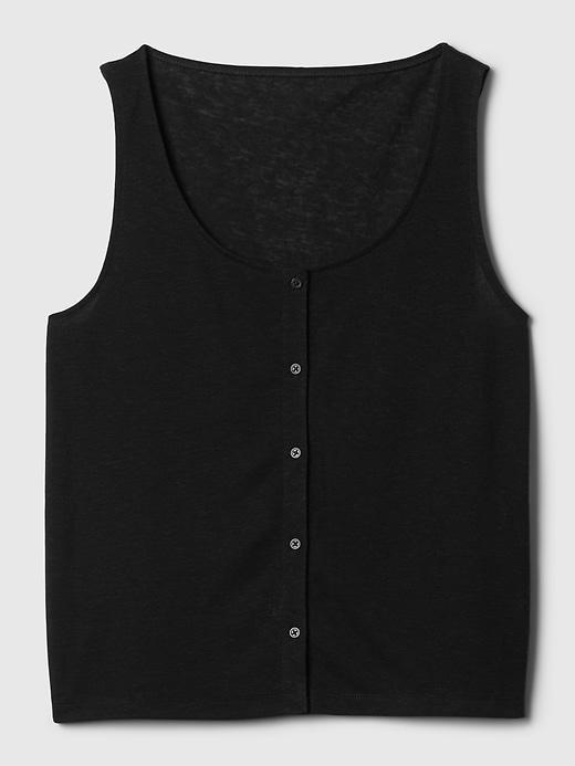 Linen-Blend PJ Tank Top Product Image