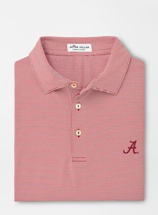 Peter Millar Mens Alabama Jubilee Stripe Performance Polo | Color: Crimson | Size: L Product Image