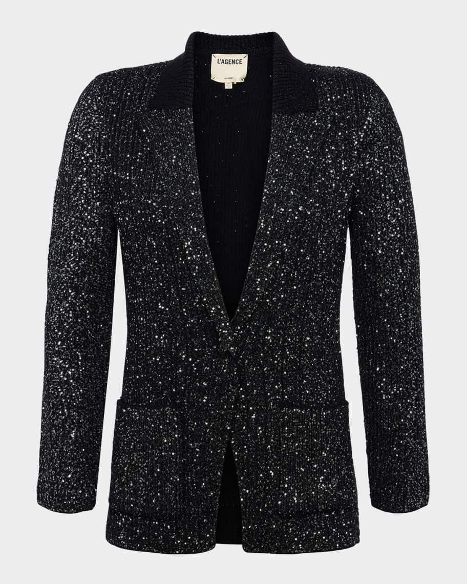 Lenora Sequin Knit Blazer Product Image