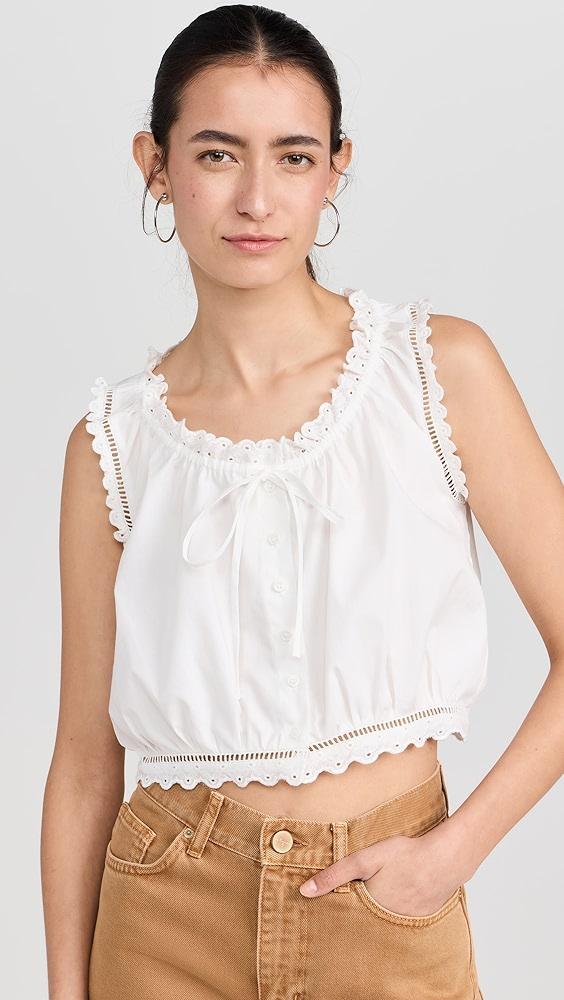 LE JEAN Eyelet Cami Top | Shopbop Product Image